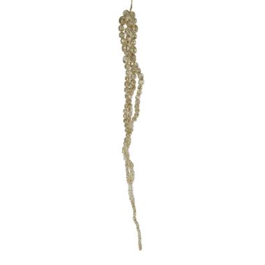 Decorazione natalizia diamanti oro glitter 4 x 40 cm
