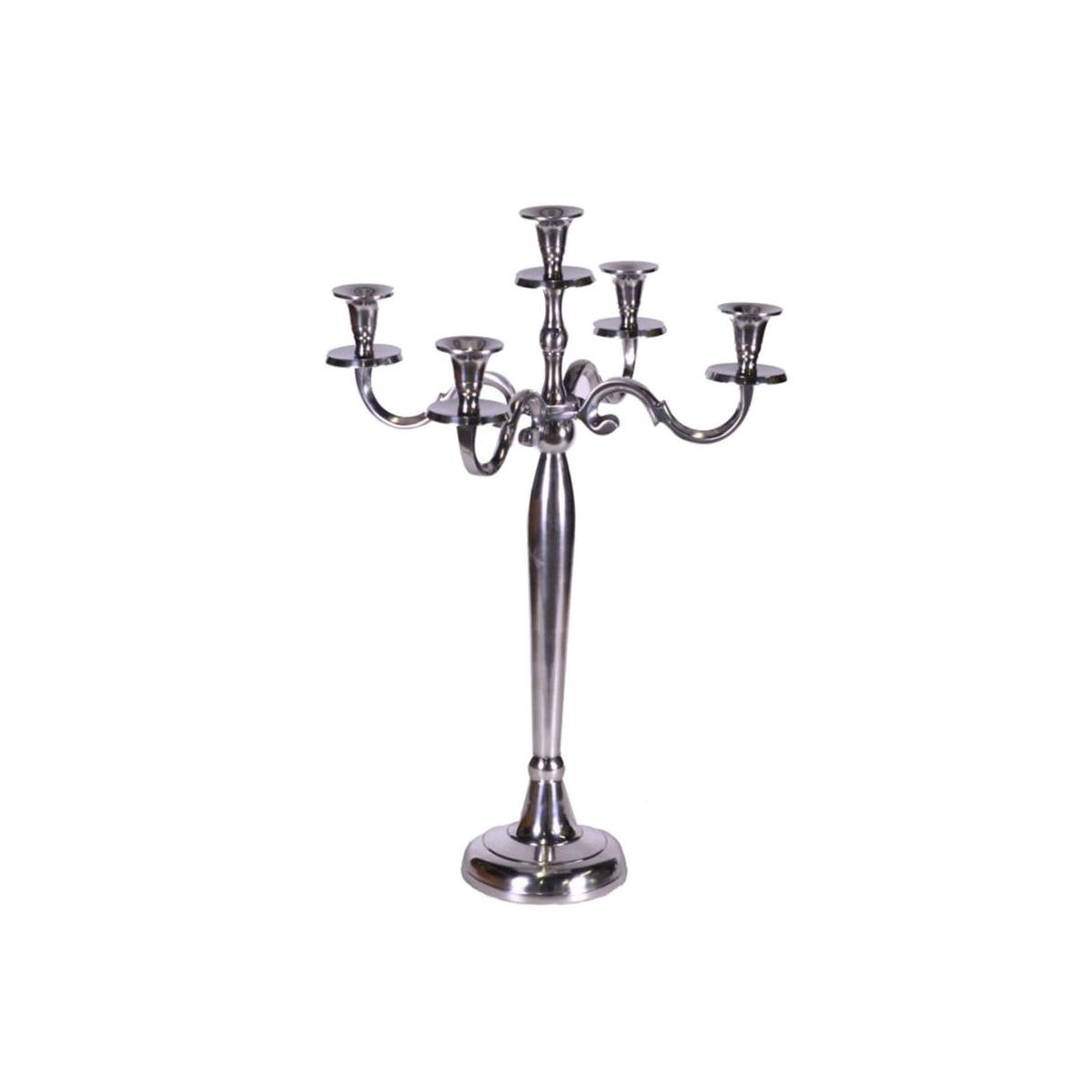 Candelabro natale metallo 5 aregento modello p 45 x 45 cm