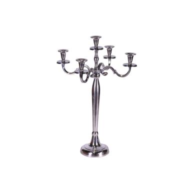 Candelabro natale metallo 5 aregento modello p 45 x 45 cm