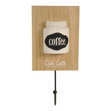 Appendino Parete Legno Coffè cm.9,5x21 | Vacchetti