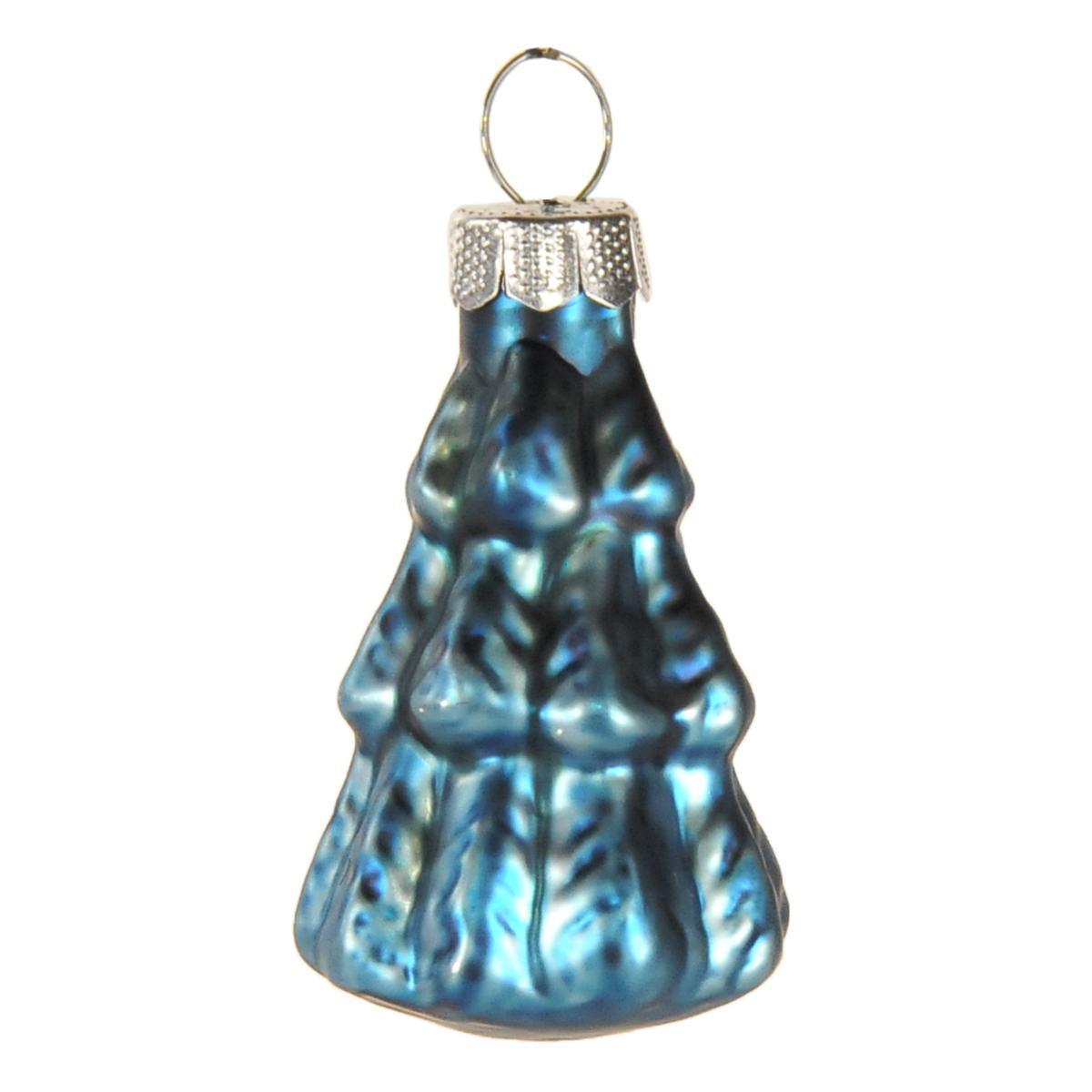 Pallina natalizia vetro albero azzurro Set 8 pz
