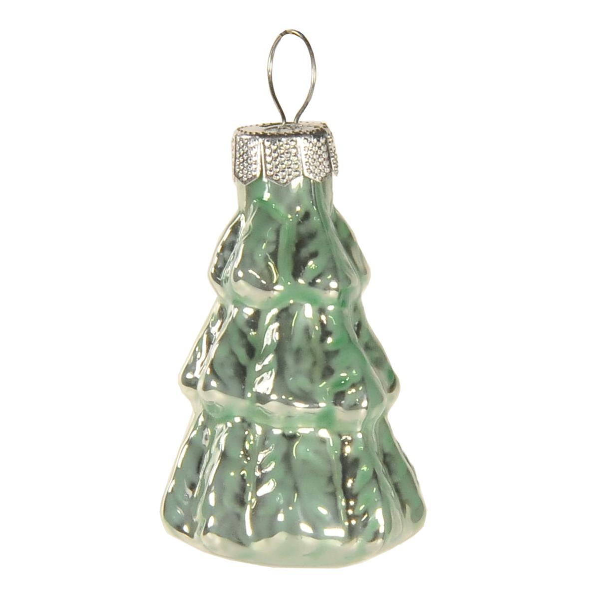 Pallina natalizia vetro albero azzurro Set 8 pz