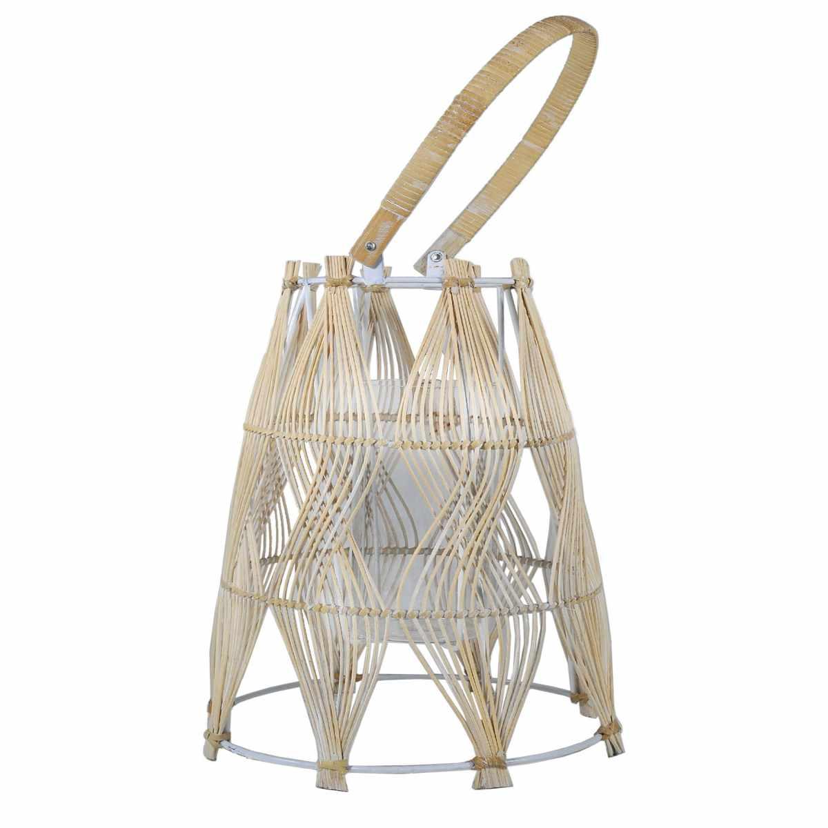 Lanterna vimini beige