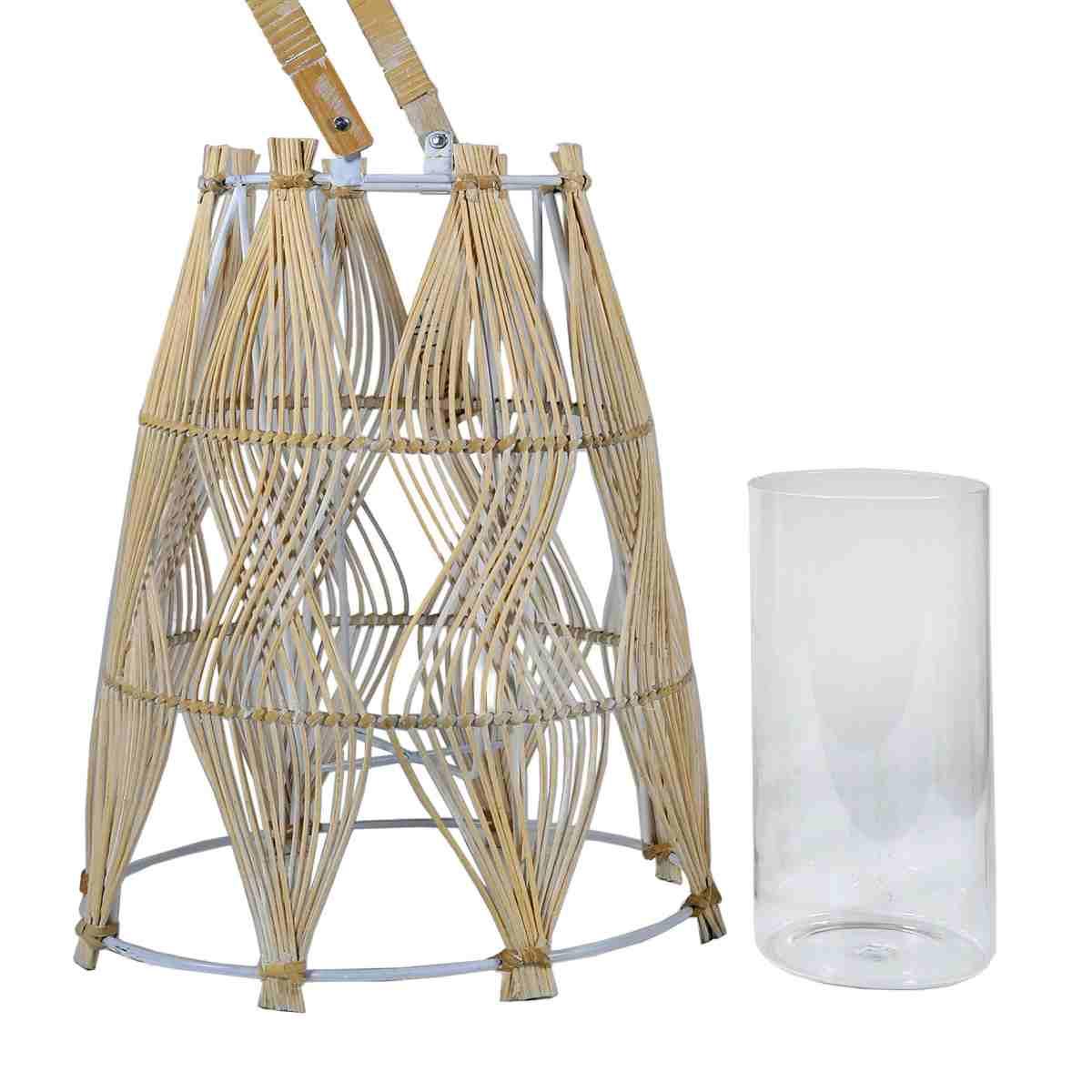 Lanterna vimini beige
