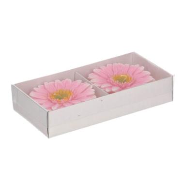 Candela gerbera rosa Set 8 pz