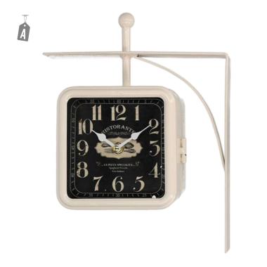 Orologio parete bifacciale 15 x 15 cm