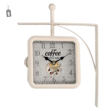 Orologio parete bifacciale modello a 15 x 15 cm