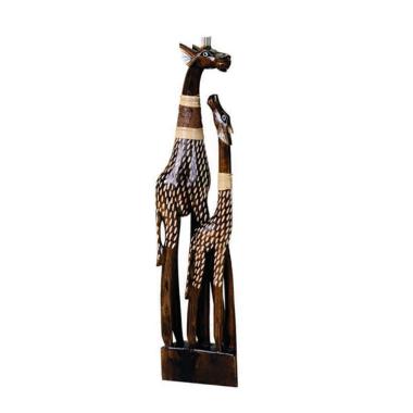 Decorazione giraffa coppia legno 60 cm