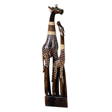 Decorazione giraffa coppia legno 80 cm