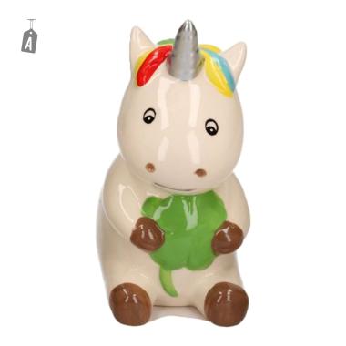 Salvadanaio unicorno ceramica 15 cm