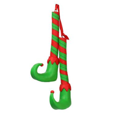 Decorazione natalizia calze elfo fimo verde 14 cm