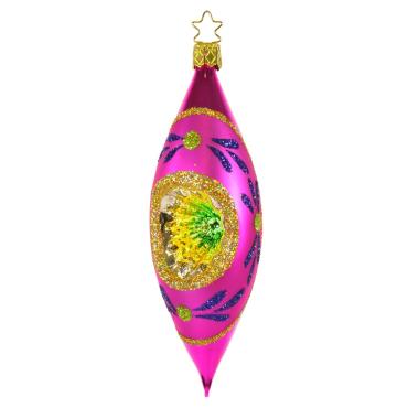 Pallina natalizia vetro collezione rosa 15 cm