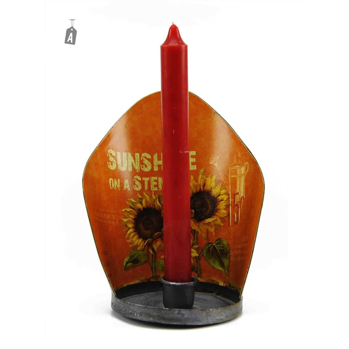 Porta candela natalizio latta girasole 3 colori 1 modello p
