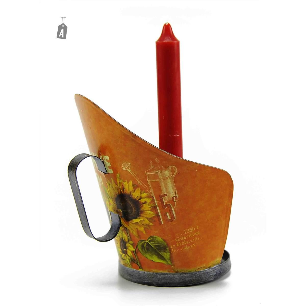 Porta candela natalizio latta girasole 3 colori 1 modello p