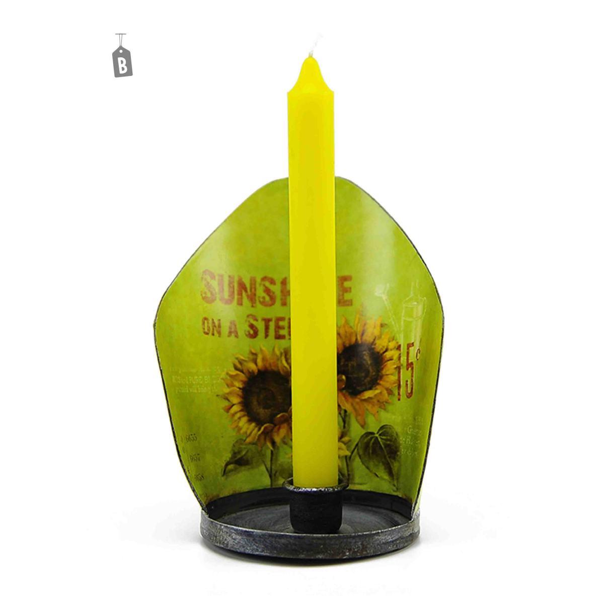 Porta candela natalizio latta girasole 3 colori 1 modello p
