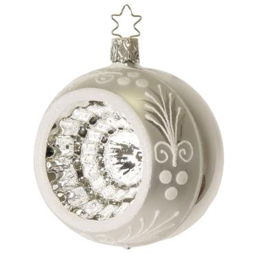 Pallina natalizia vetro collezione argento Ø 8 cm