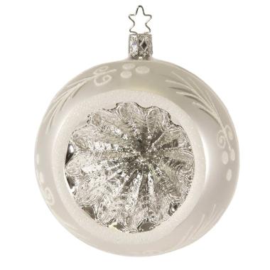 Pallina natalizia vetro collezione argento Ø 10 cm