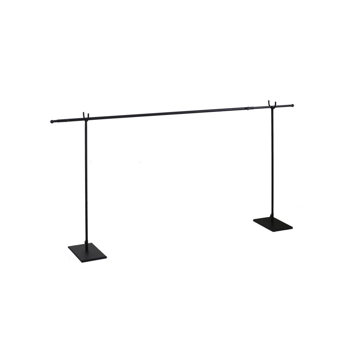 Espositore natalizio metallo nero asta 127/236 cm
