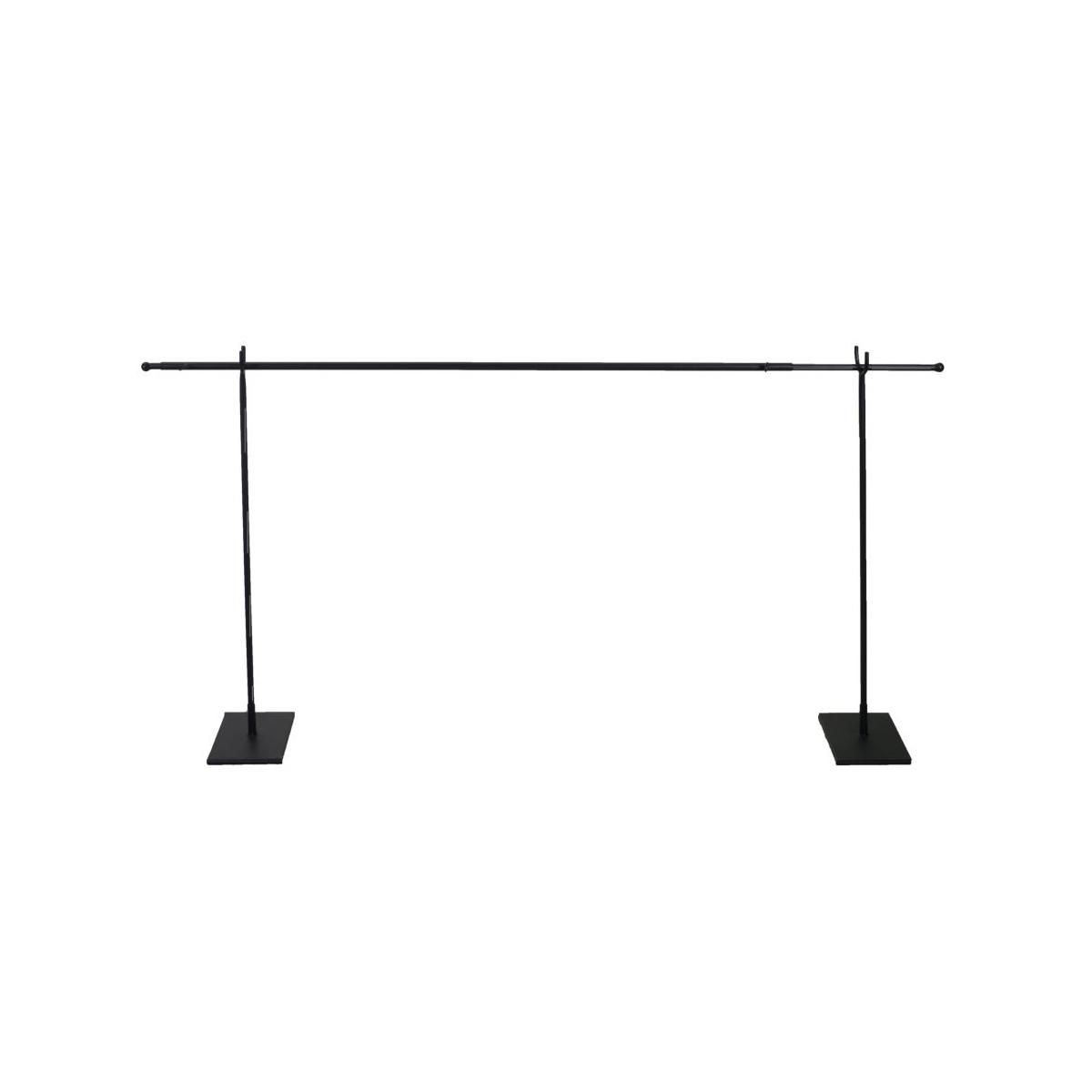 Espositore natalizio metallo nero asta 127/236 cm