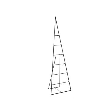 Espositore natalizio metallo nero forma albero 157 cm