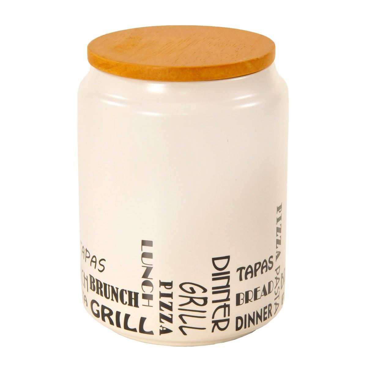 Barattolo Ceramica Sugar Bianco cm.Ø10xh15 | Vacchetti