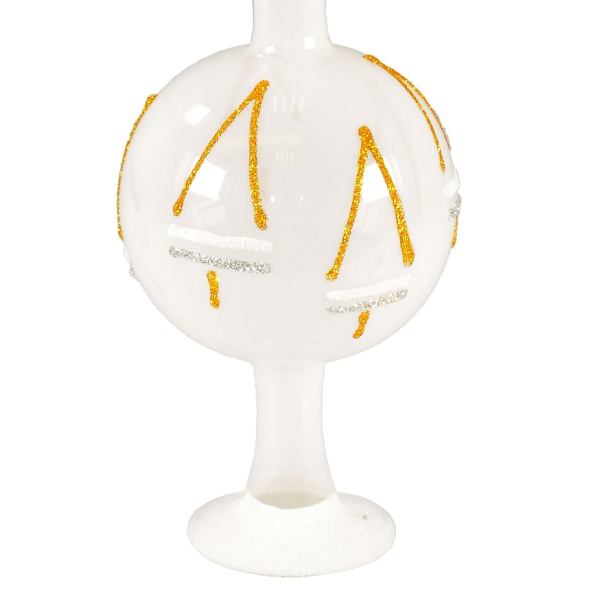 Puntale albero natale vetro collection alberi 33 cm
