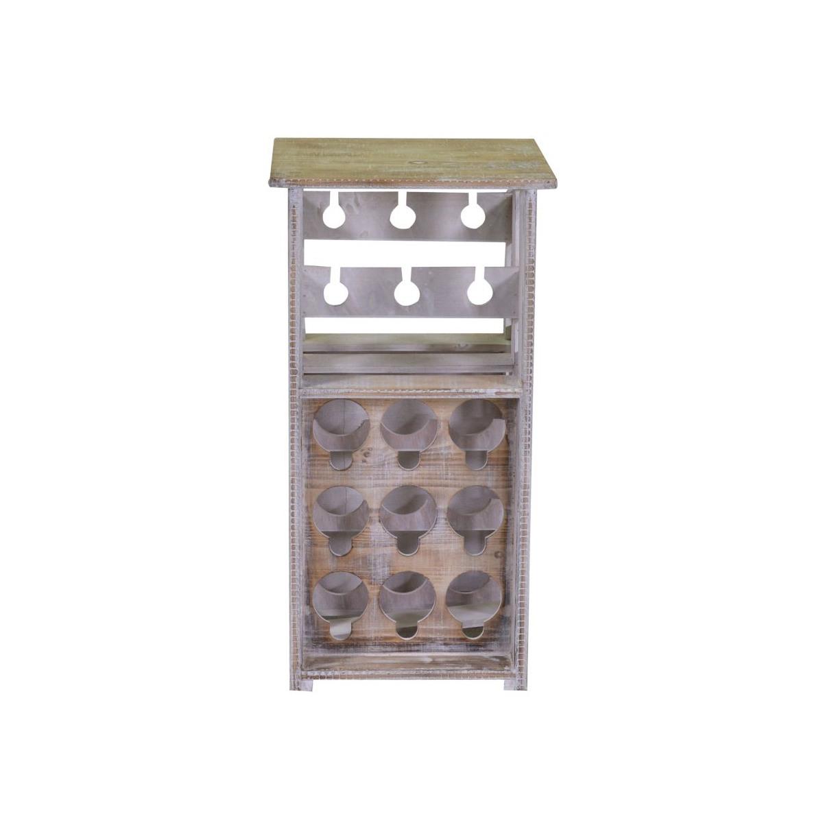 Portabottiglie Legno Cantinetta cm.37x34x71 9p | Vacchetti