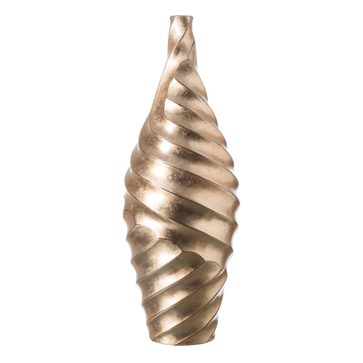 Vaso ceramica oro onde 20 x 64 cm