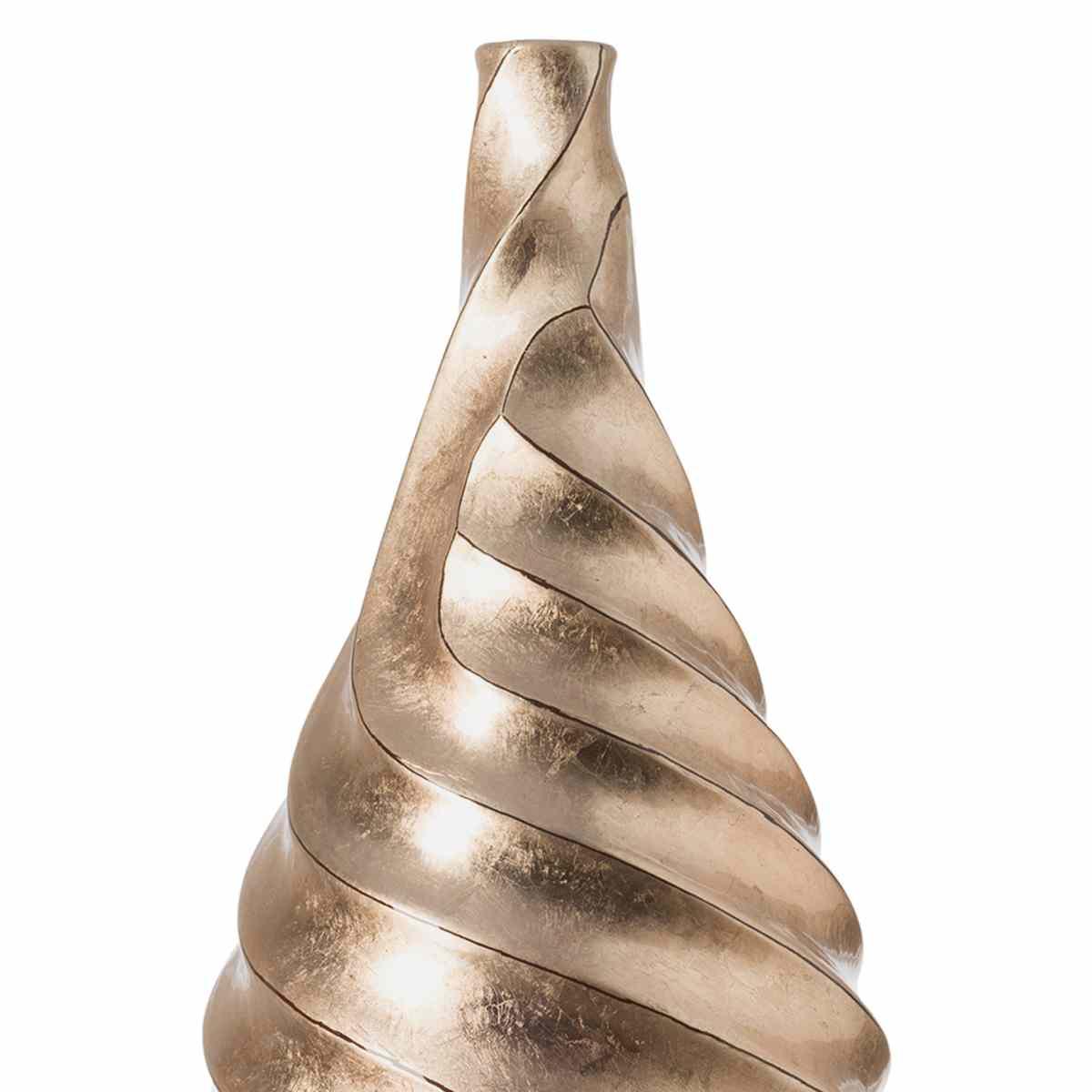 Vaso ceramica oro onde 20 x 64 cm