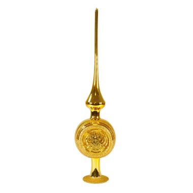 Puntale albero natale vetro collection oro inka 33 cm