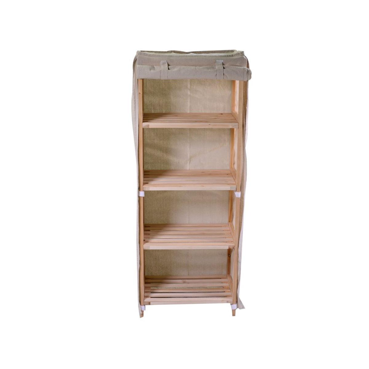 Mobile scaffale legno 4 piani 42 x 28 x 113 cm