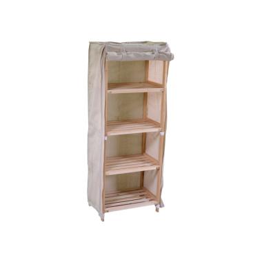 Mobile scaffale legno 4 piani 42 x 28 x 113 cm