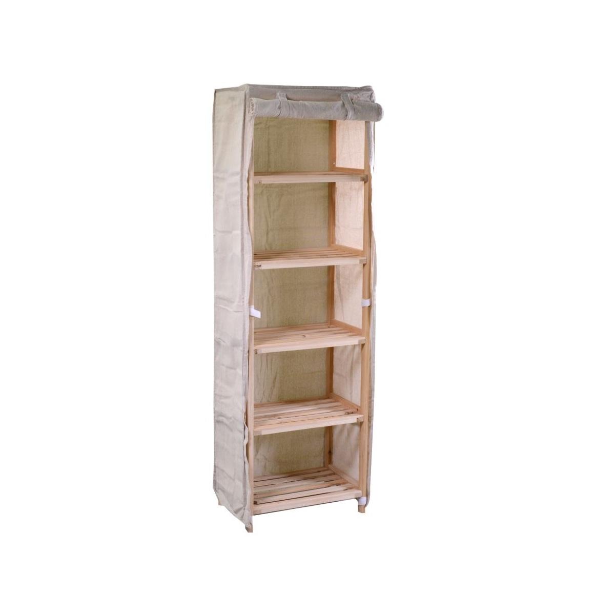 Mobile scaffale legno 5 piani 43 x 29 x 140 cm