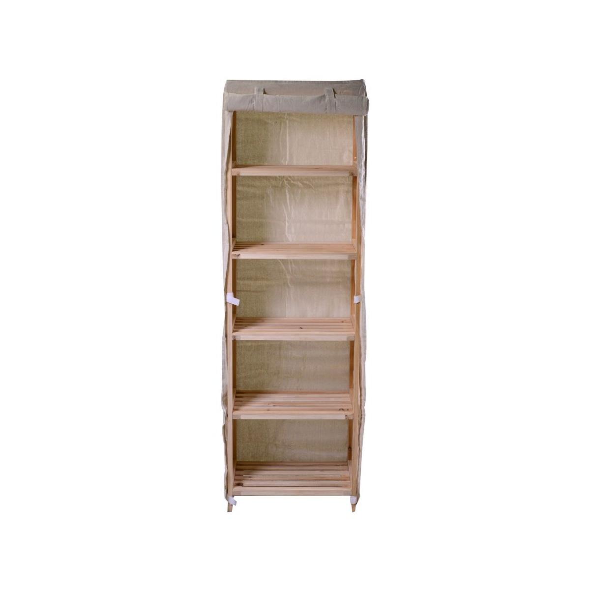 Mobile scaffale legno 5 piani 43 x 29 x 140 cm