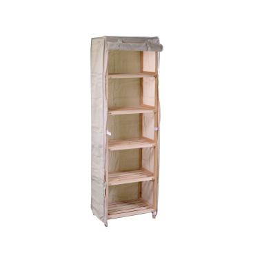 Mobile scaffale legno 5 piani 43 x 29 x 140 cm