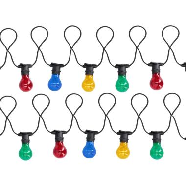 Luci catena 5 led lampadine vetro luce multicolor luce fissa