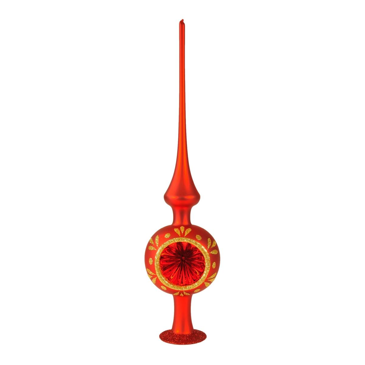 Puntale albero natale vetro collection rosso 33 cm