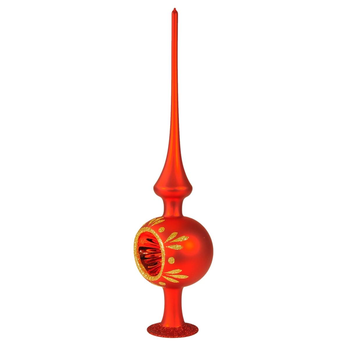 Puntale albero natale vetro collection rosso 33 cm