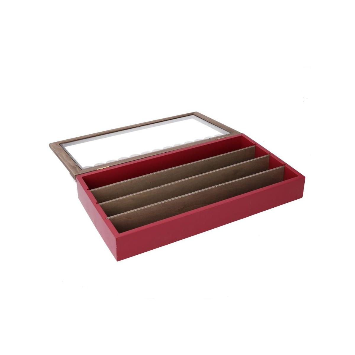 Scatola porta cialde legno bistrot 4 posti 35 cm