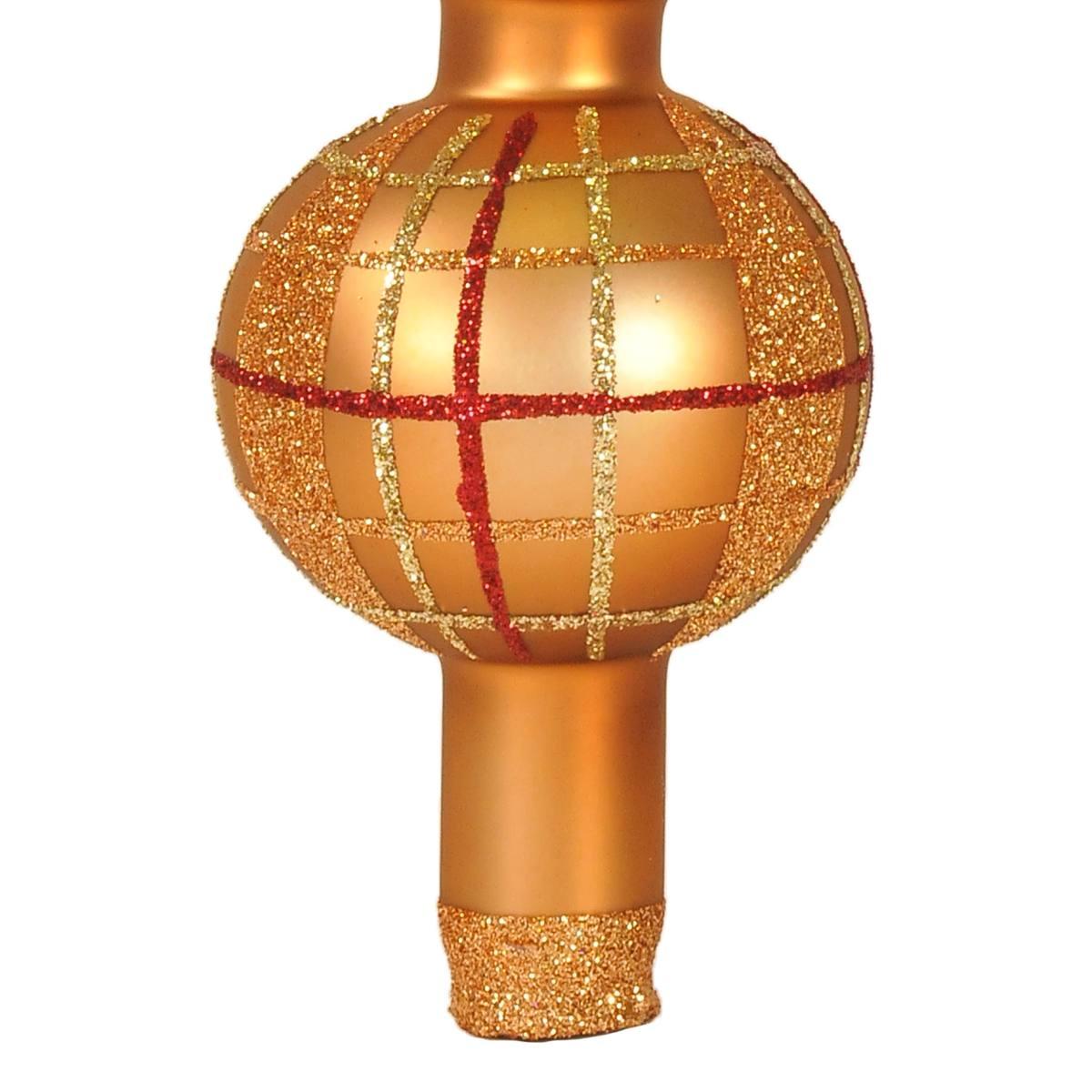 Puntale albero natale vetro collection quadri 30 cm