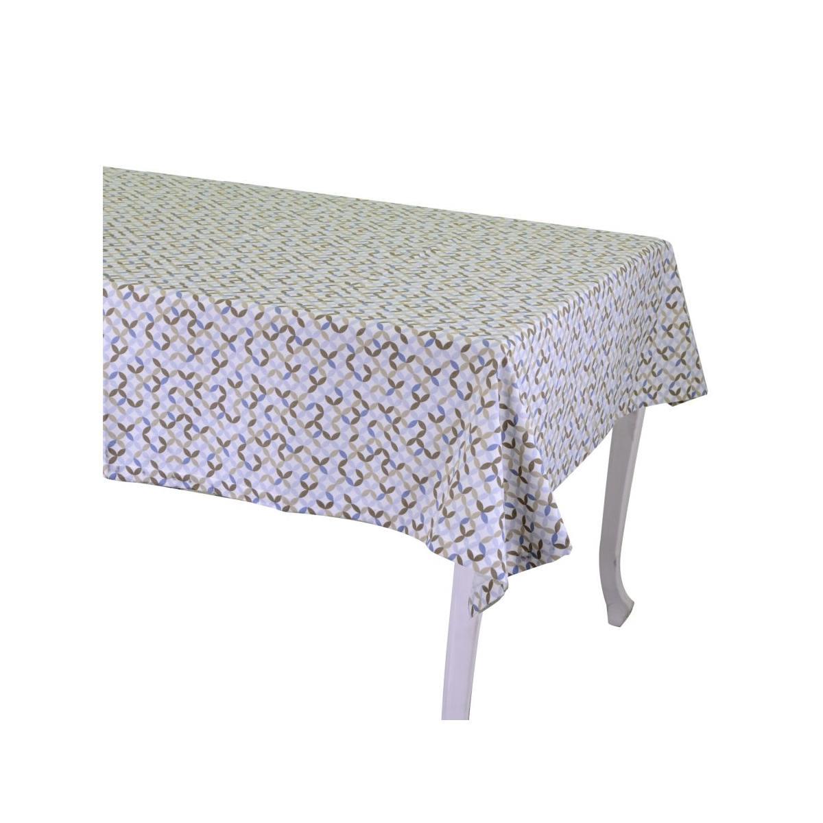 Tovaglia optical beige rettangolare 140 x 240 cm