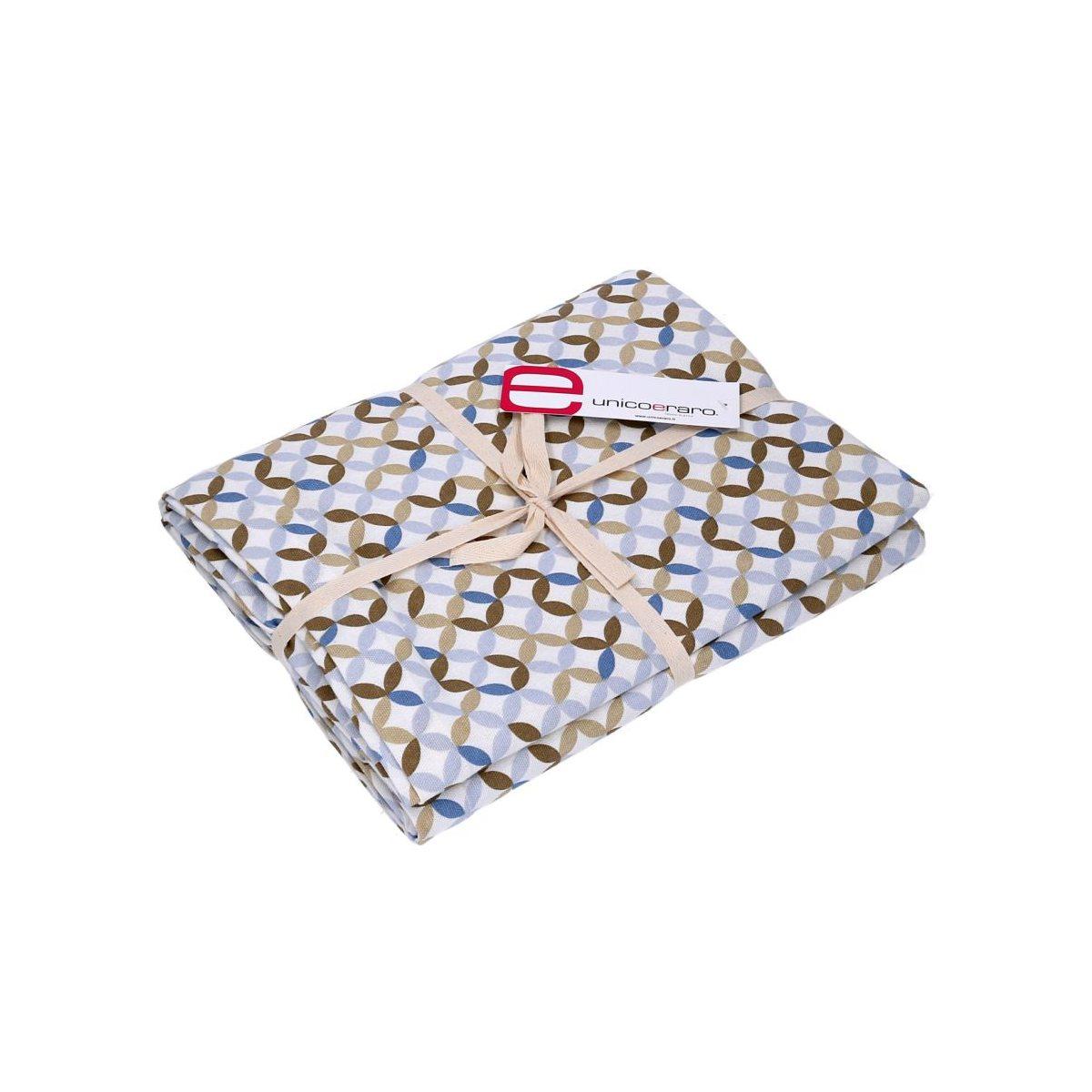 Tovaglia optical beige rettangolare 140 x 240 cm
