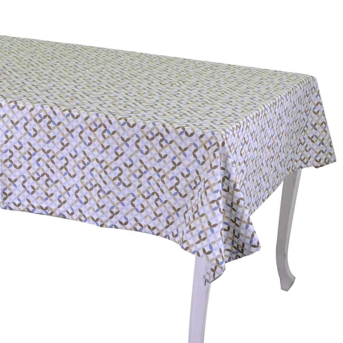 Tovaglia optical beige rettangolare 140 x 240 cm