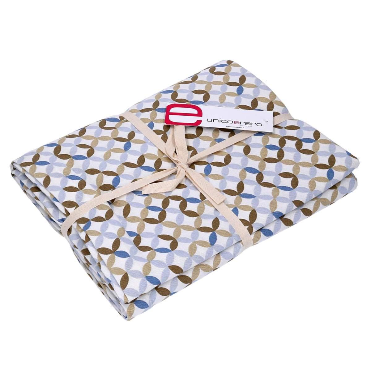 Tovaglia optical beige rettangolare 140 x 240 cm