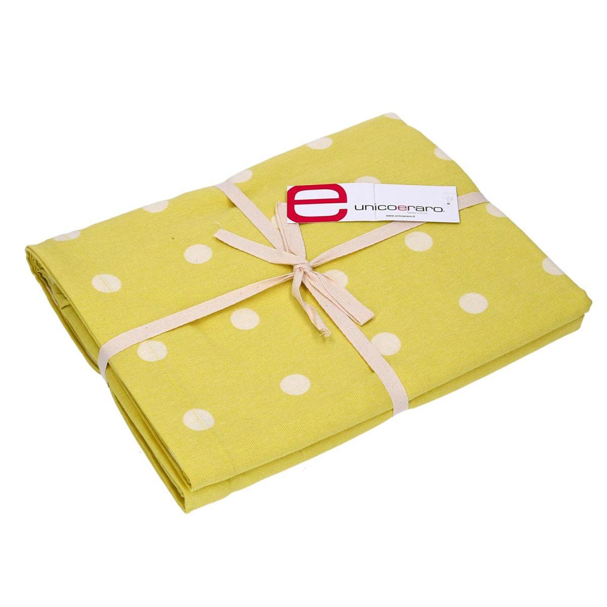 Tovaglia pop pois lime rettangolare 140 x 180 cm