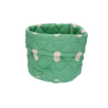 Portapane unicoeraro pois verde 16 x 18 cm