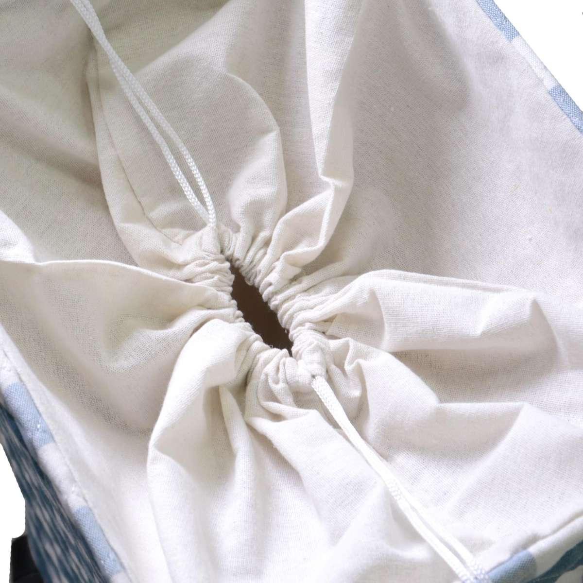 Cestone azzurro rettangolare rotelle 40 cm