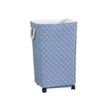 Cestone azzurro rettangolare rotelle 40 cm