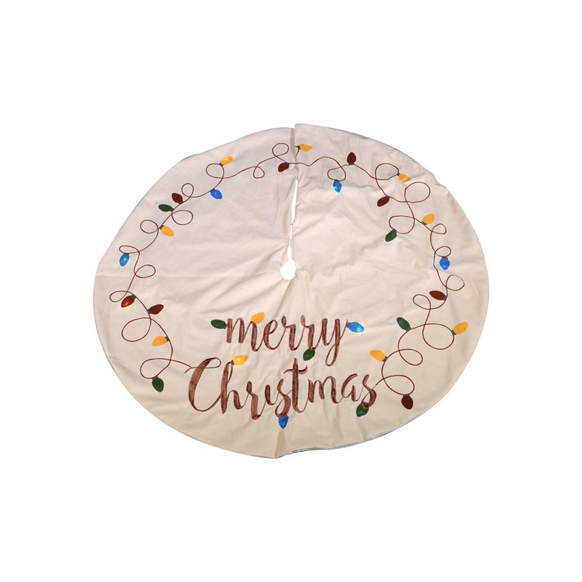 Copri base albero natale beige luci Ø 89 cm