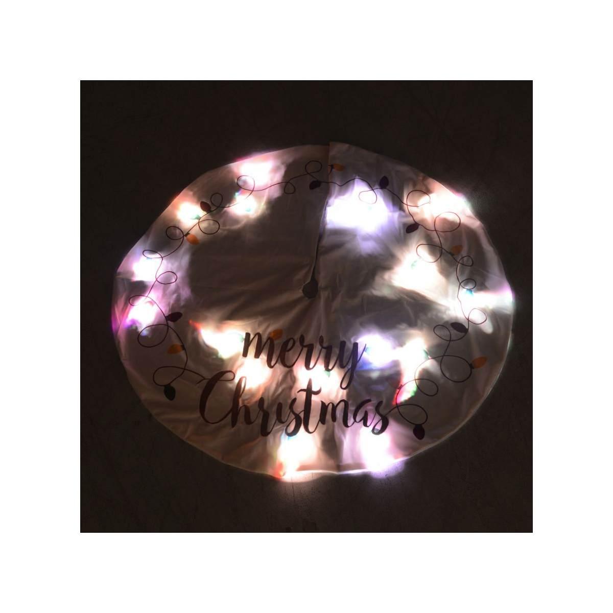 Copri base albero natale beige luci Ø 89 cm